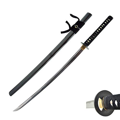 Handmade Japanese Katana 1045 Carbon Steel With Blue Rose Blade And Dr